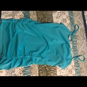 Zella ruched work out tank top.  Built in bra.